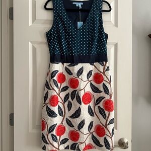 Draper James Blue and White Sleeveless Midi Sundress